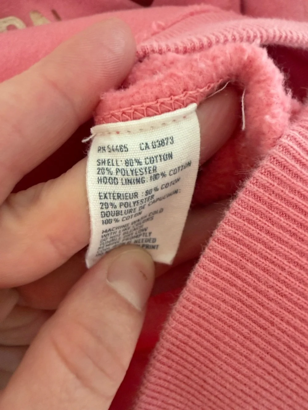 American Eagle Outfitters Pink Funnel Neck Pullover with Gold Logo Size Medium
